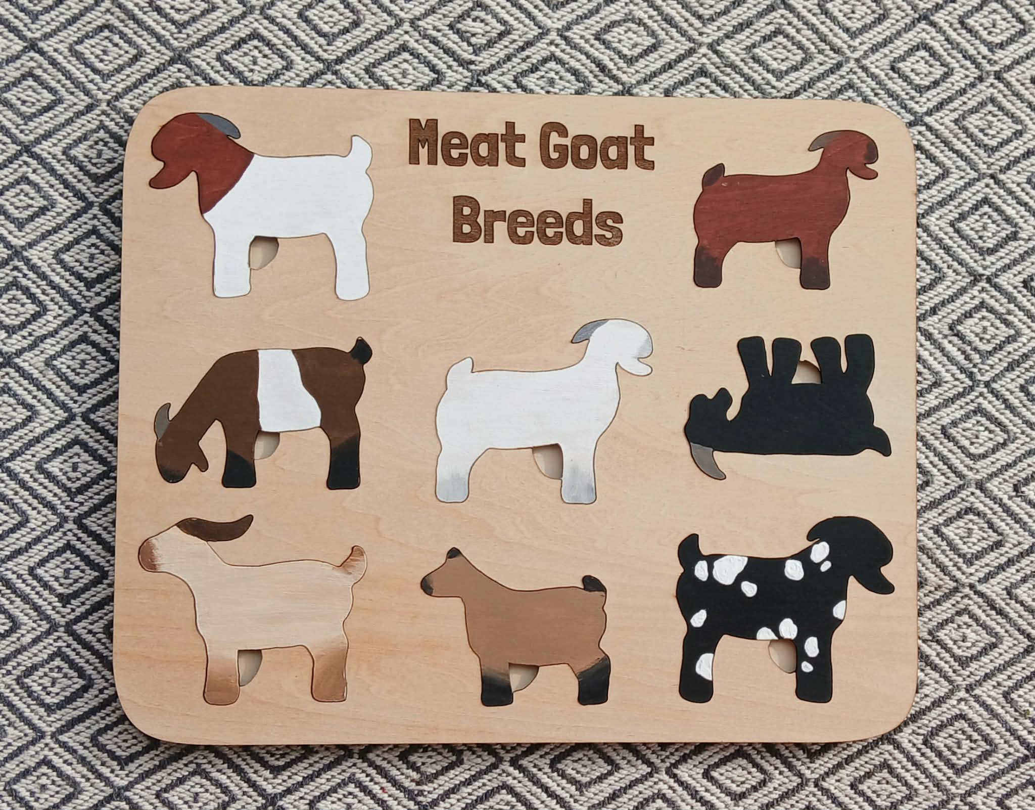 Meat Goat Breed Wooden Puzzle