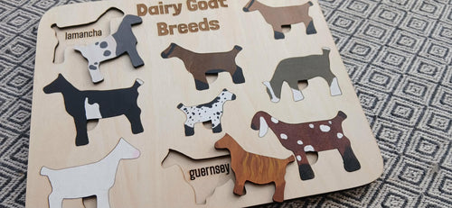 Dairy Goat Breed Wooden Puzzle